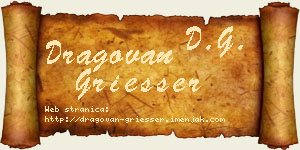 Dragovan Griesser vizit kartica